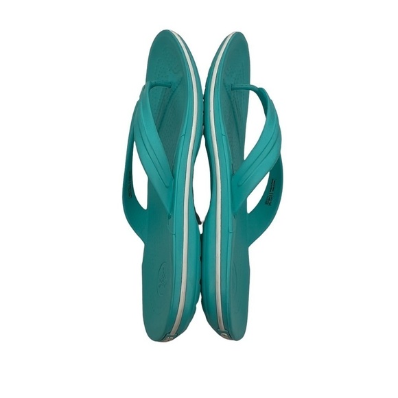 CROCS Blue T-Strap Flip Flop Sandals Size 9 Women's (7 Men's) - Picture 5 of 8